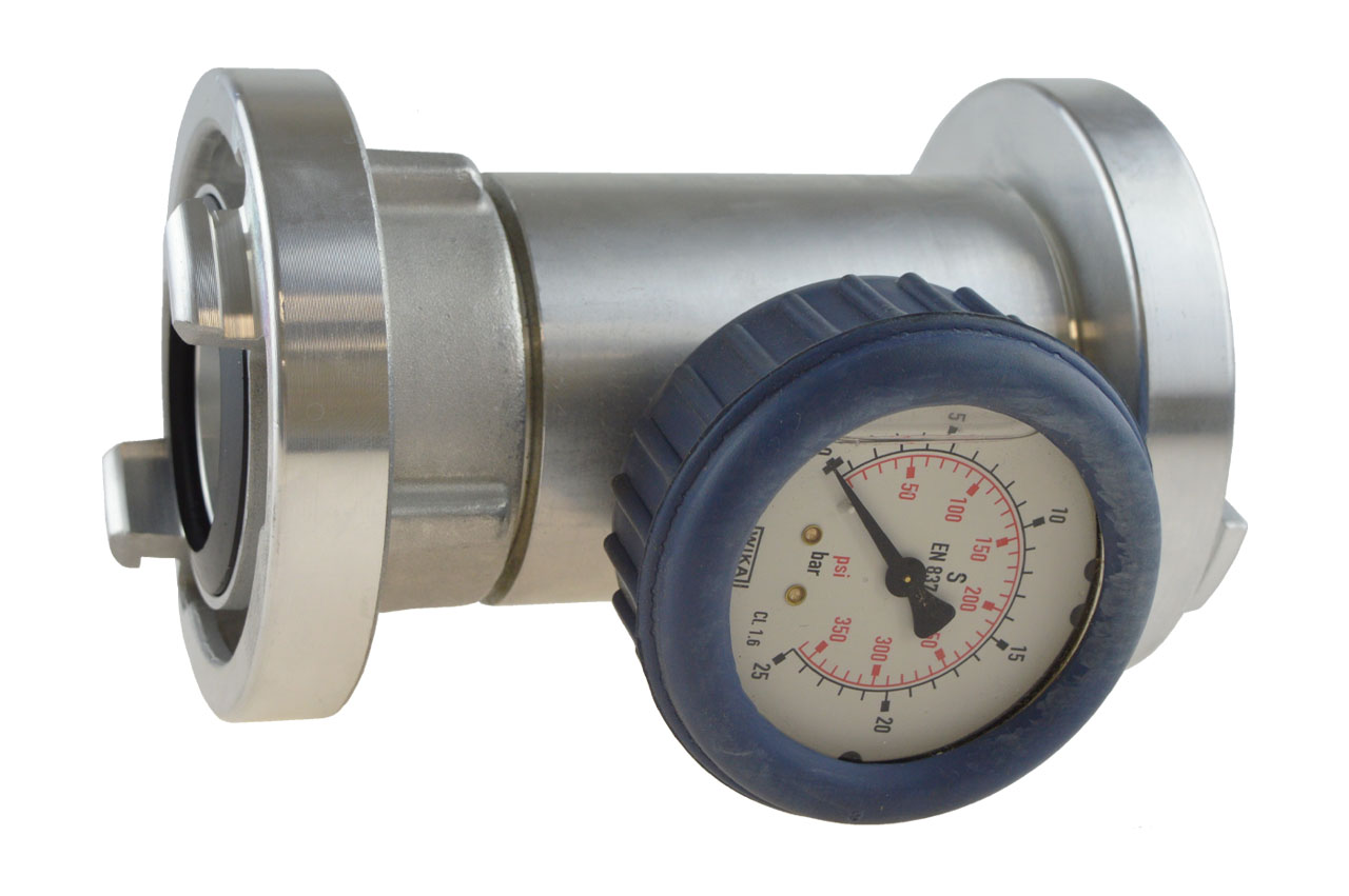 Schlauchmanometer, Messzwischenstück, System Storz, Aluminium