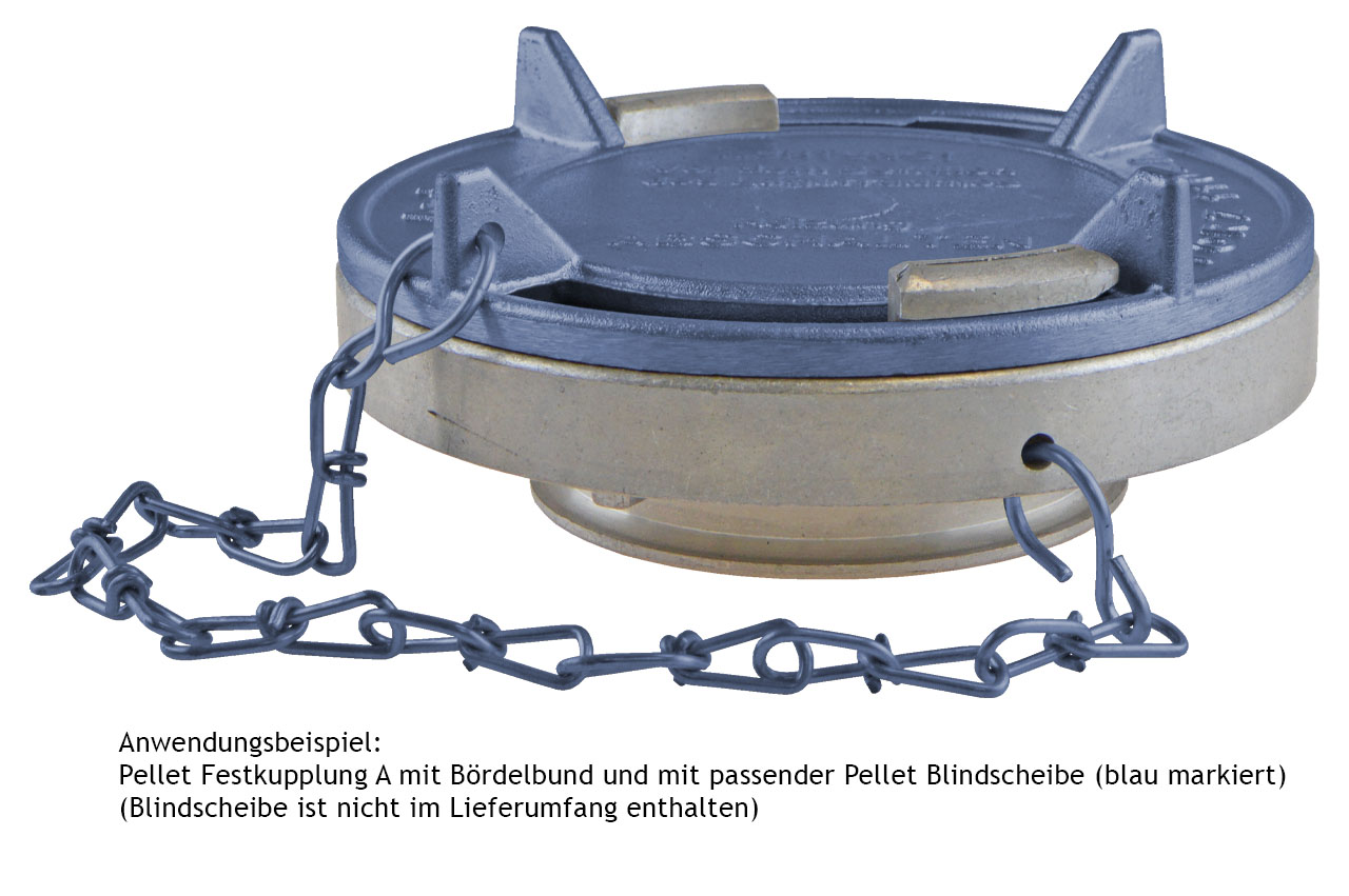 Anwendungsfoto - Festkupplung mit Blindscheibe für Pellet Befüllsysteme