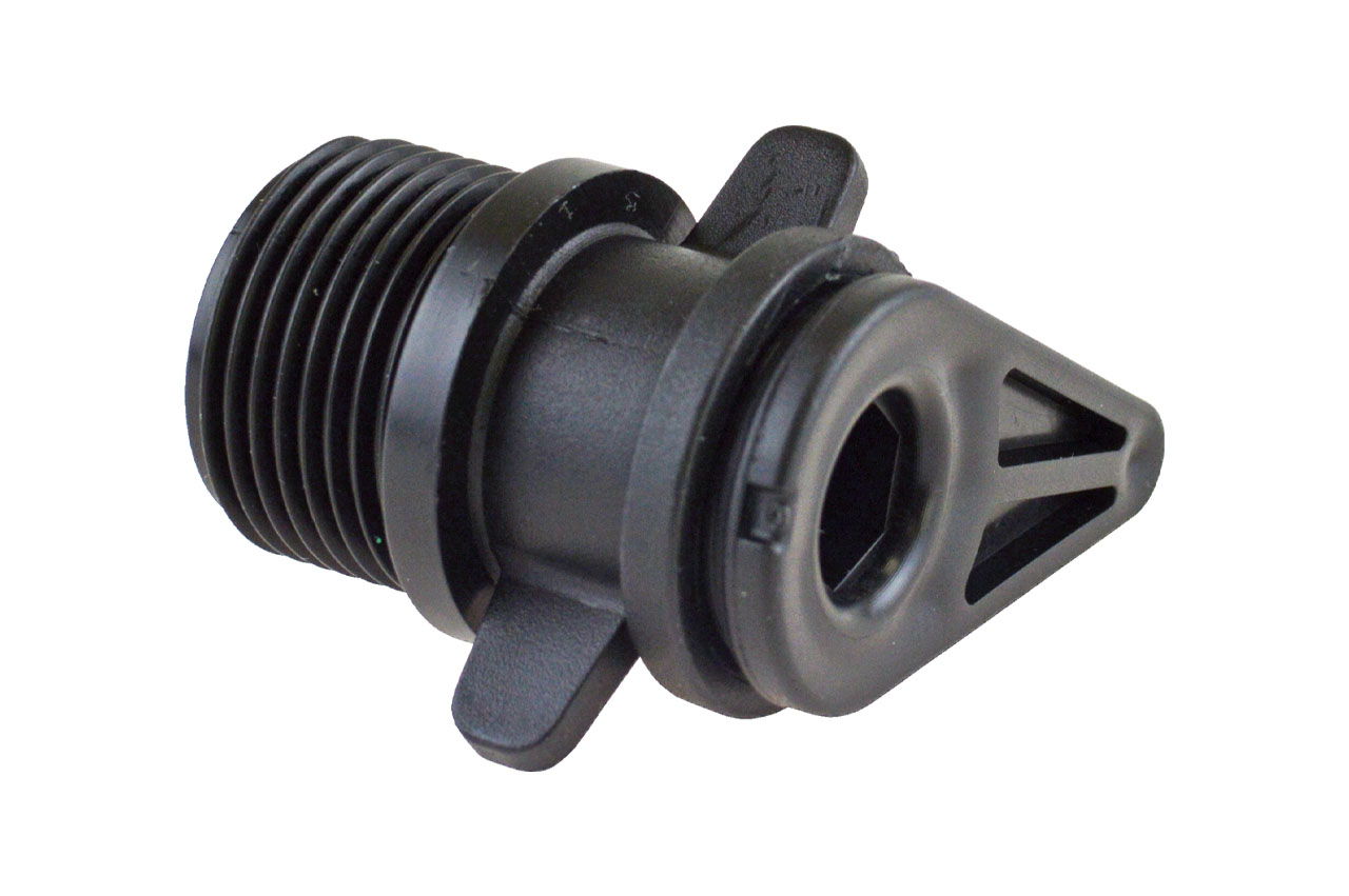 DLF - Startverbinder mit Außengewinde und Innengewinde für Flachschlauch