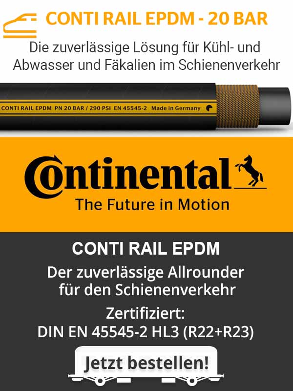 CONTI RAIL EPDM – der zuverlässige Allrounder für den Schienenverkehr