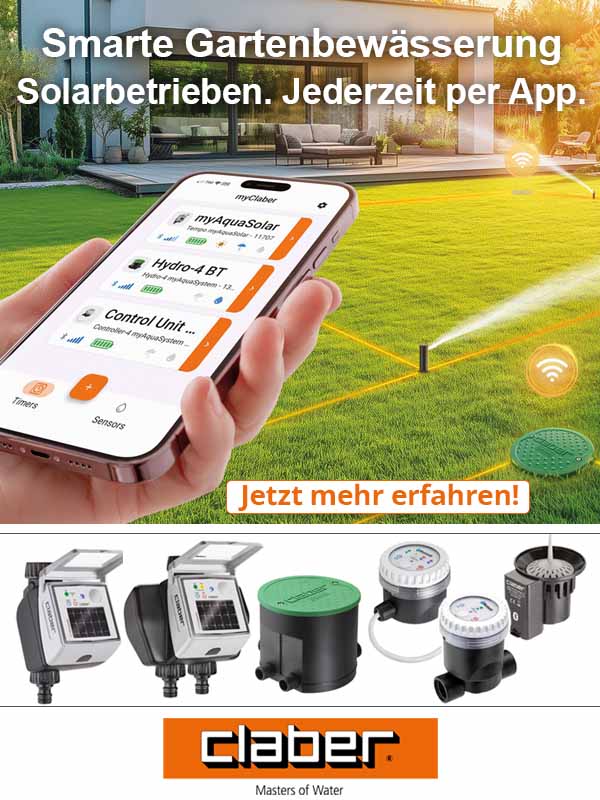 Smarte und nachhaltige Gartenbewässerung mit Claber
