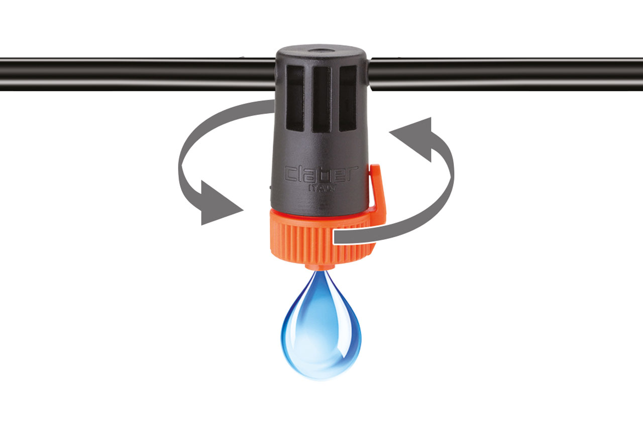 einstellbarer Reihentropfer von Claber