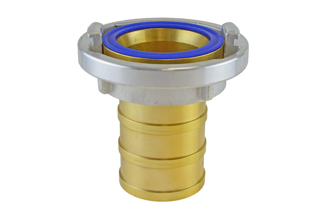 Saugkupplung mit Schlauchtülle, System Storz, Aluminium/Messing geschmiedet