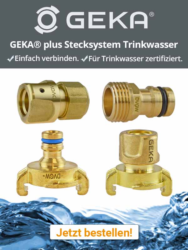 GEKA® plus Stecksystem Trinkwasser - Für die mobile Trinkwasserversorgung