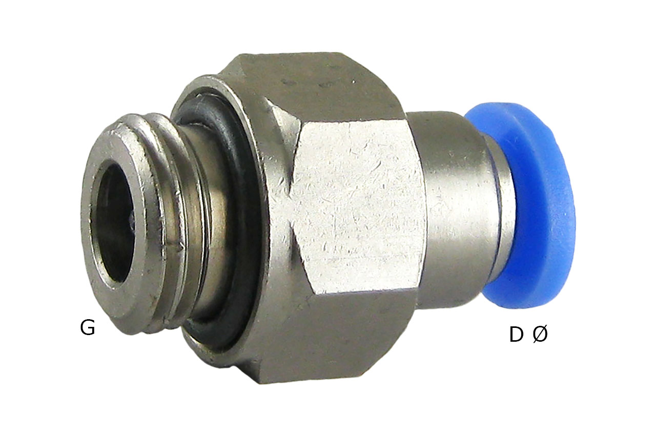 Steckverschraubung selbstabsperrend mit zylindrischem Außengewinde, Standard Steckverschraubung selbstabsperrend mit zylindrischem Außengewinde, Standard