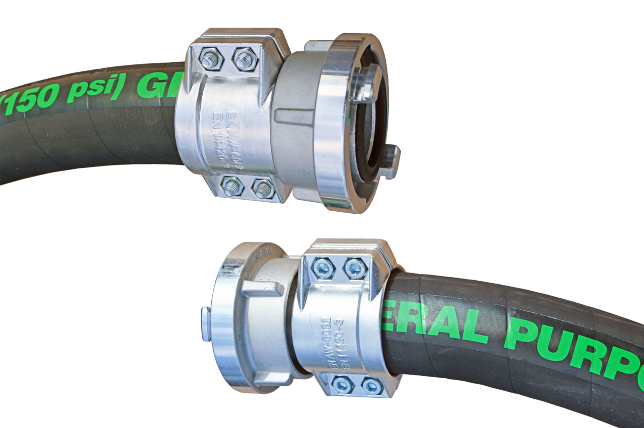 Vormontierter EPDM Saug- und Druckschlauch für Abwässer 202AA mit Kupplungen