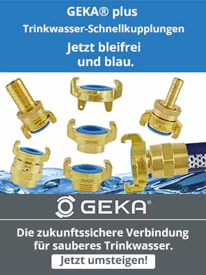 Jetzt neu: GEKA® plus Trinkwasser-Schnellkupplungen – bleifrei & mit blauer EPDM-Dichtung!