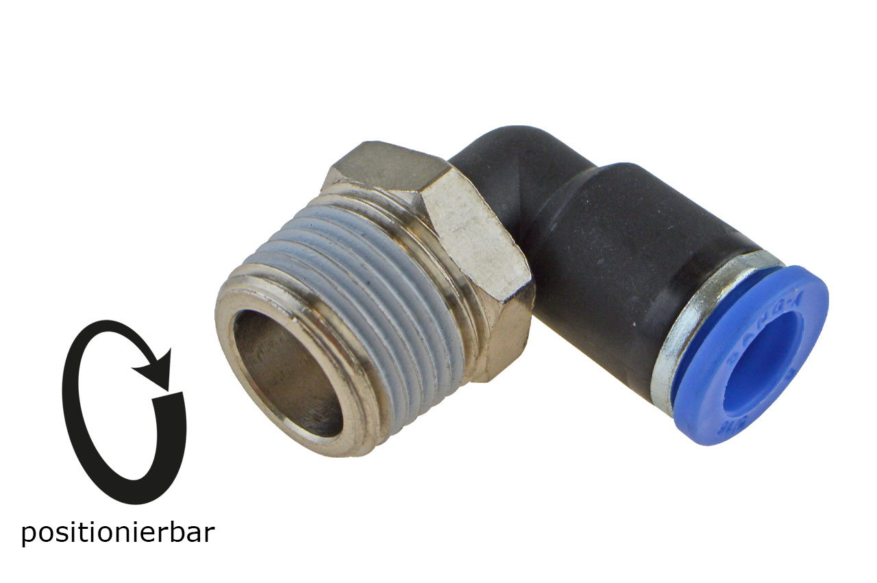 L-Steckverschraubung kurz mit Außengewinde, Standard