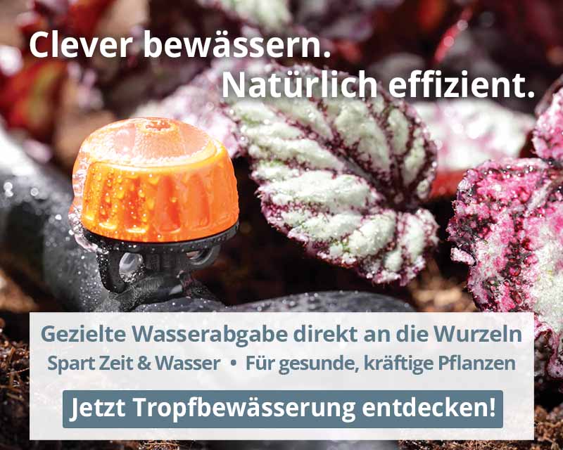 Clever bewässern. Natürlich effizient. Mit der Tropfbewässerung - Jetzt entdecken!