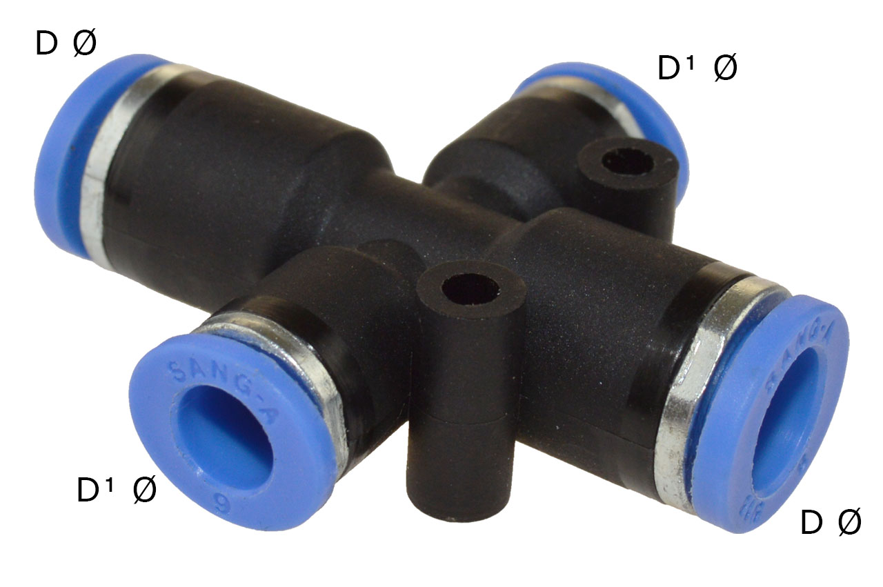 X-Steckverbindung mit 2 reduzierten Abgängen, Standard