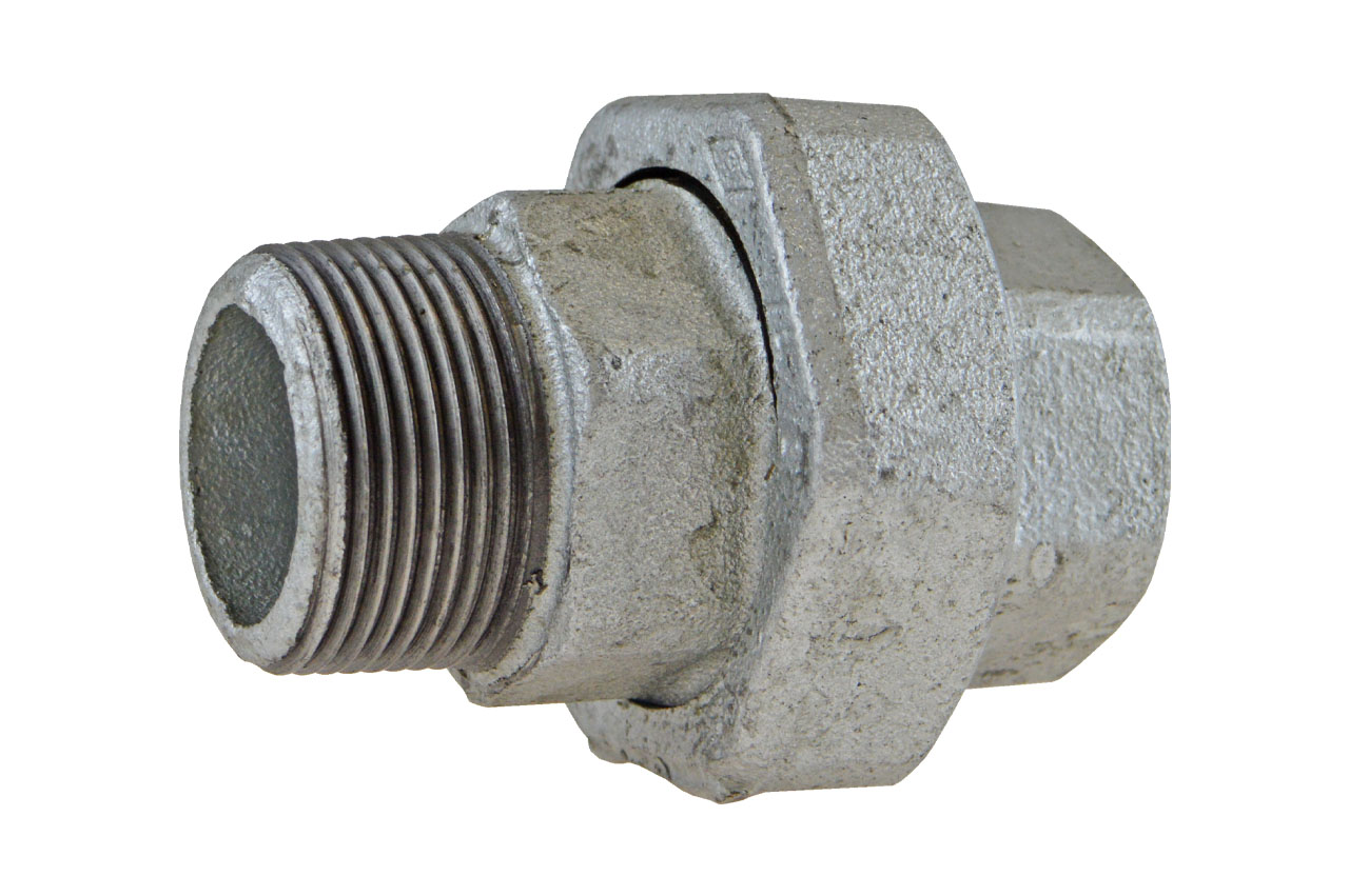 Verschraubung Nr. 341 mit Innen- und Außengewinde konisch dichtend, Temperguss