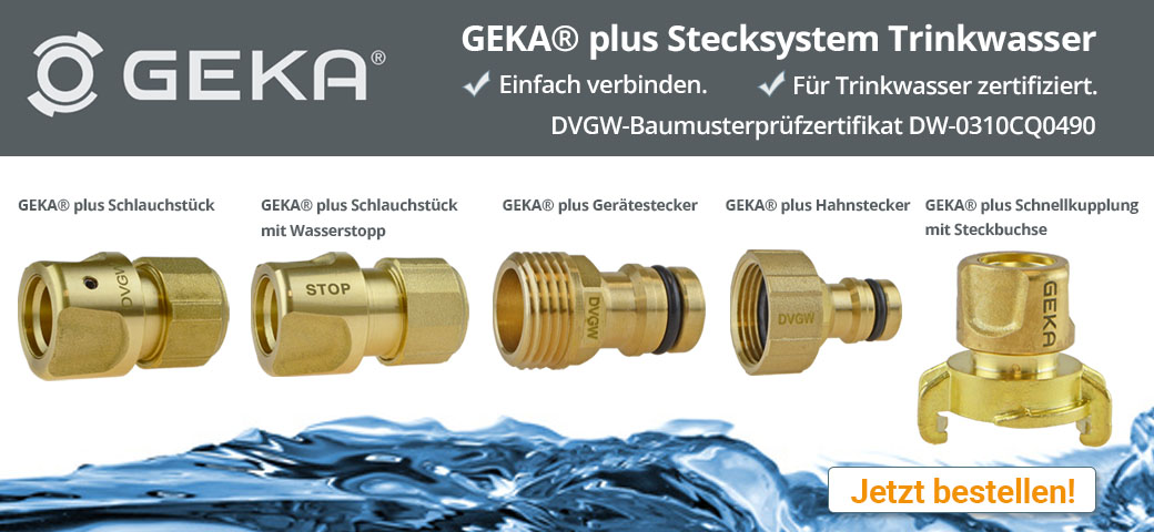 GEKA® plus Stecksystem Trinkwasser - Für die mobile Trinkwasserversorgung