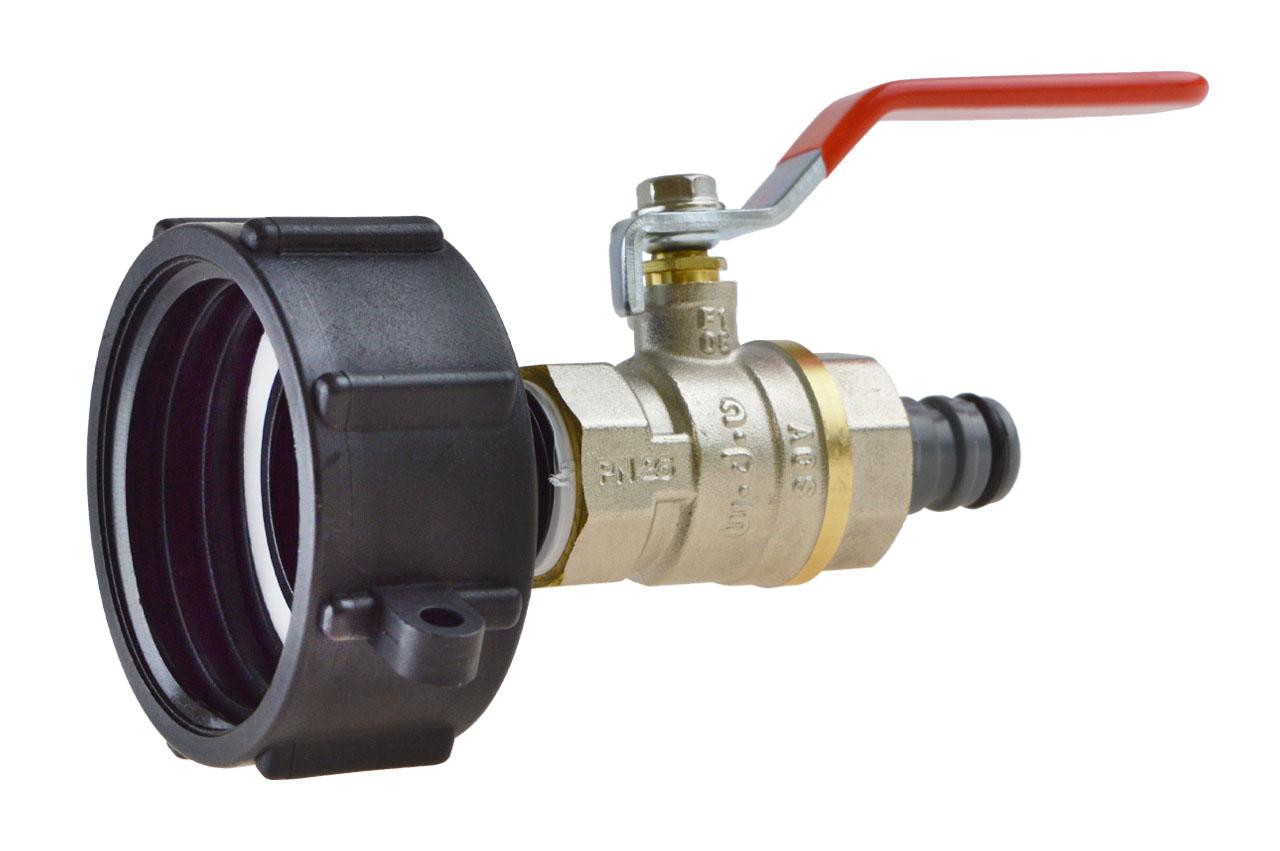 Kugelhahn mit IBC Adapter und Stecknippel