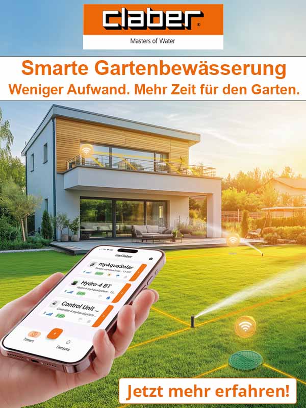Smarte Gartenbewässerung mit Claber - Weniger Aufwand. Mehr Zeit für den Garten.