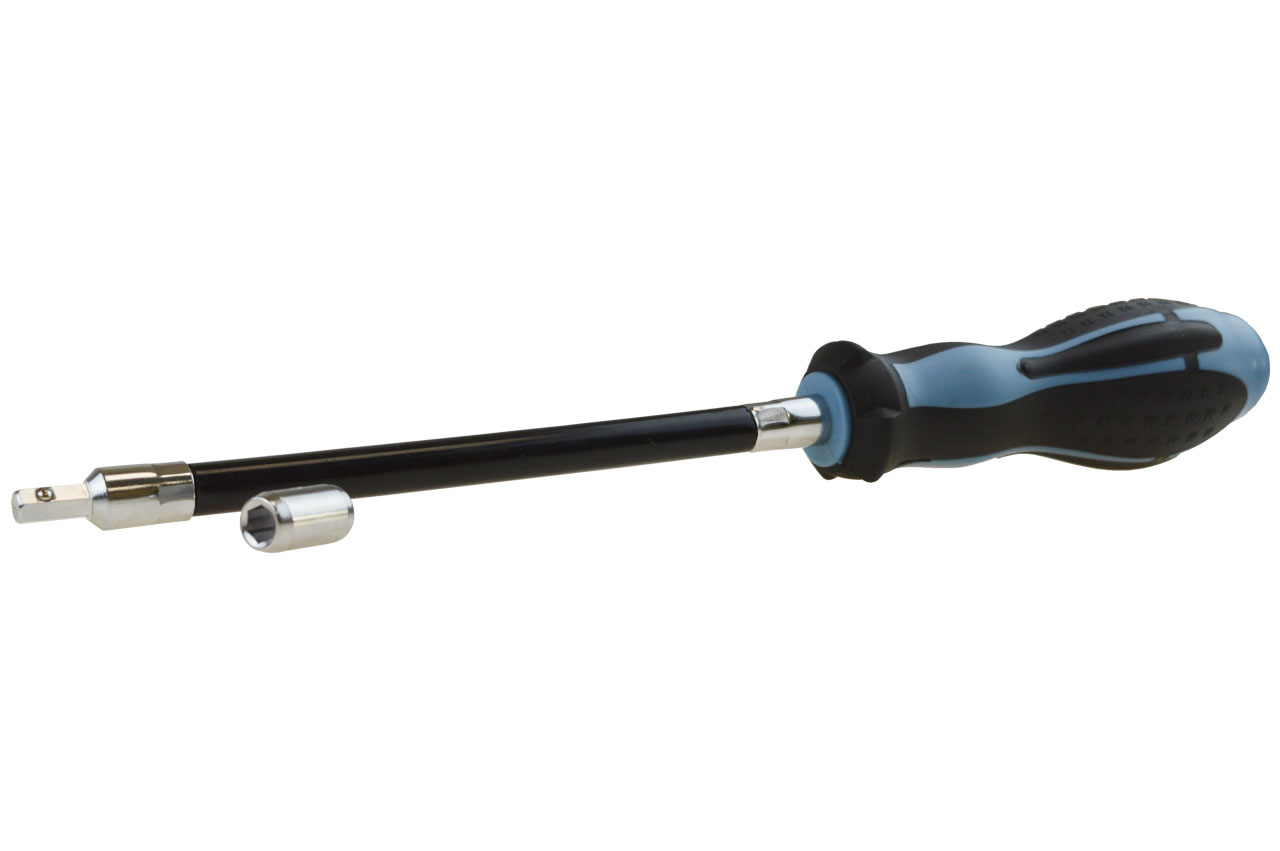 Flexibler Schraubendreher mit Schlüsselweiten von 6 und 7 mm