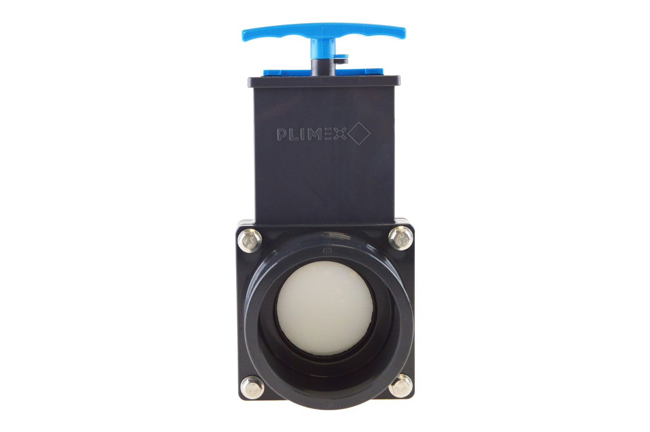 Absperrschieber mit Klebemuffen, PVC-U