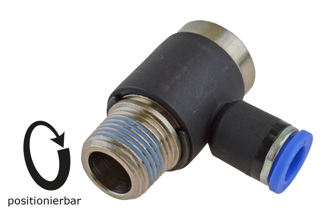 L-Steckverschraubung mit Außengewinde und Innensechskant, Standard