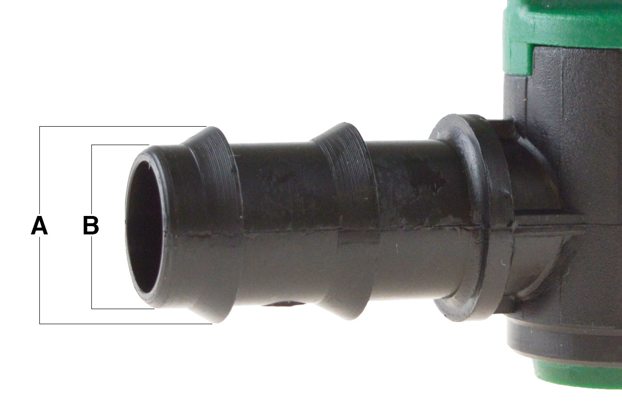 VPP - Kugelhahn - PE-Steck / PE-Steck mit Bemaßung