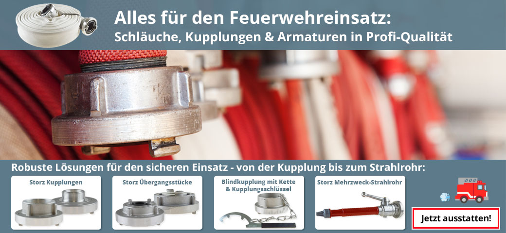 Feuerwehrschläuche & Zubehör - Alles für den Feuerwehreinsatz