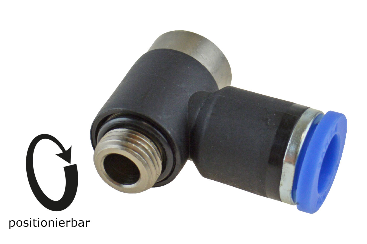L-Steckverschraubung mit zylindrischem Außengewinde und Innensechskant, Standard