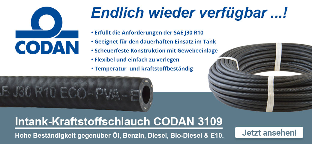Intank Kraftstoffschlauch CODAN 3109 - Der Kraftstoffschlauch für die Anwendung im Tank