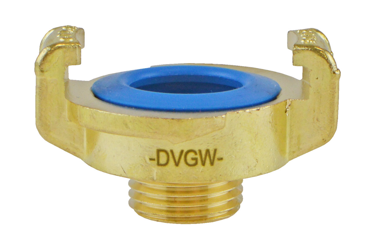 GEKA® plus Schnellkupplung K mit Außengewinde, KTW BWGL, Messing