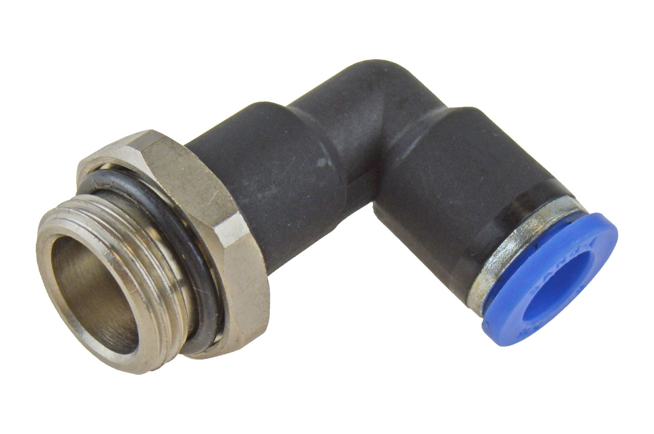 L-Steckverschraubung langer Körper mit zylindrischem Außengewinde, Standard