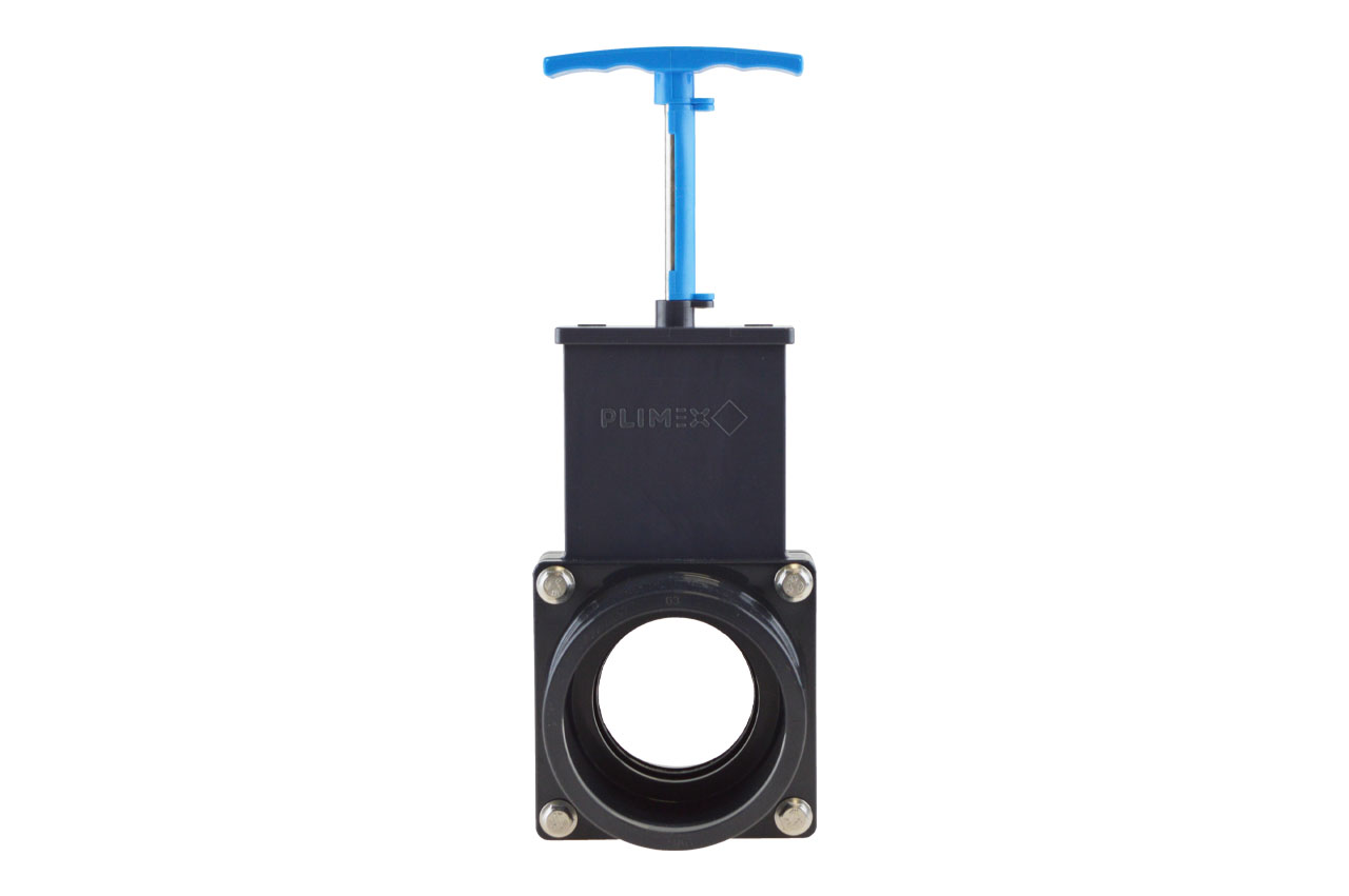 Absperrschieber mit Klebemuffen, PVC-U