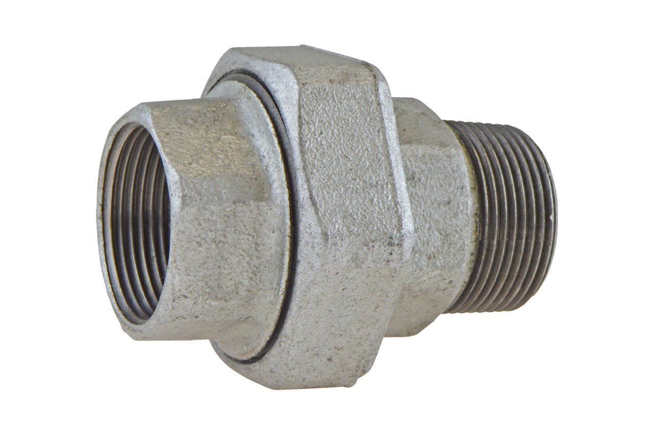 Verschraubung Nr. 341 mit Innen- und Außengewinde konisch dichtend, Temperguss