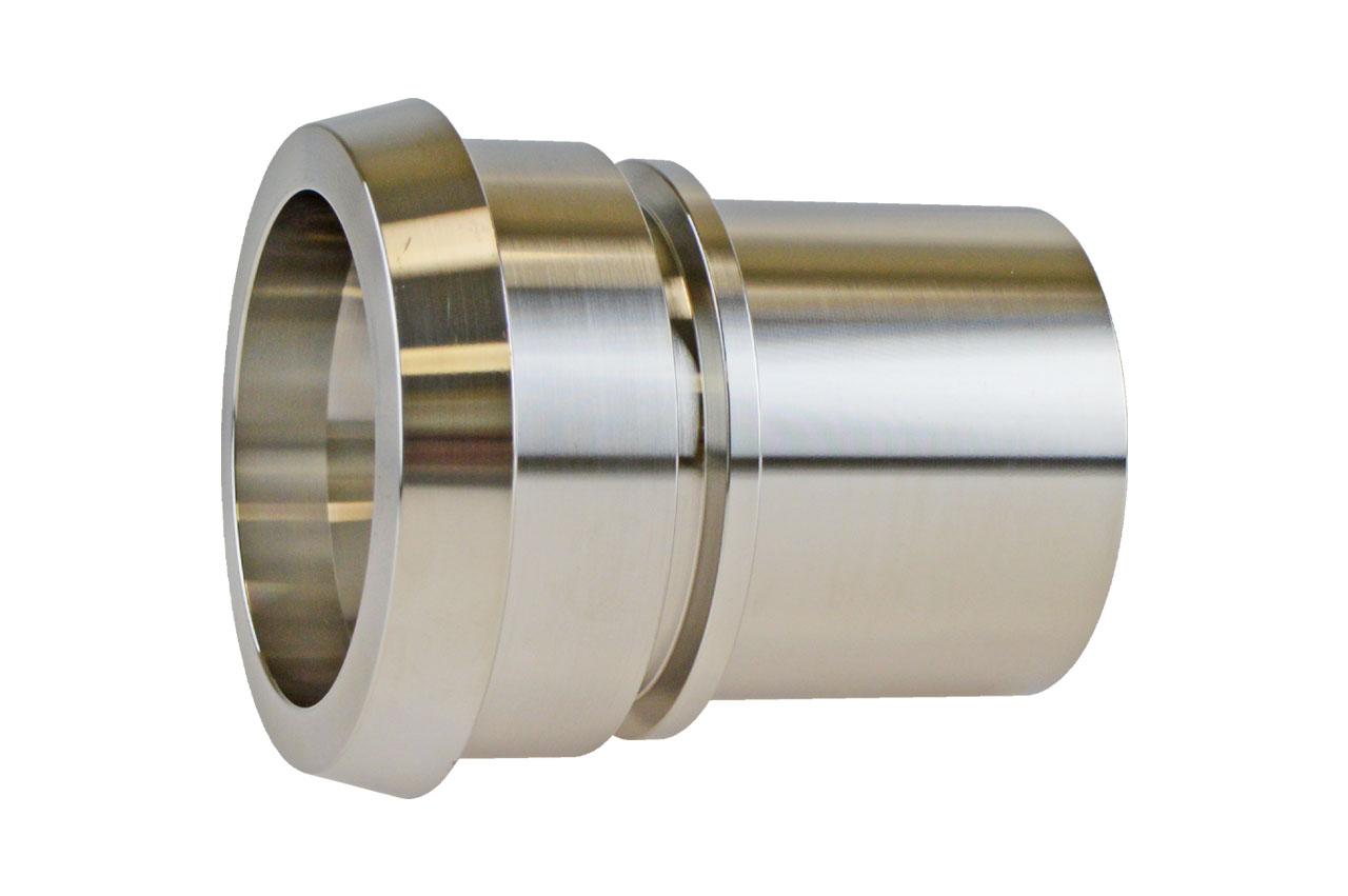 Schlauchkegelstutzen mit Sicherungsbund, Edelstahl, DIN 11851