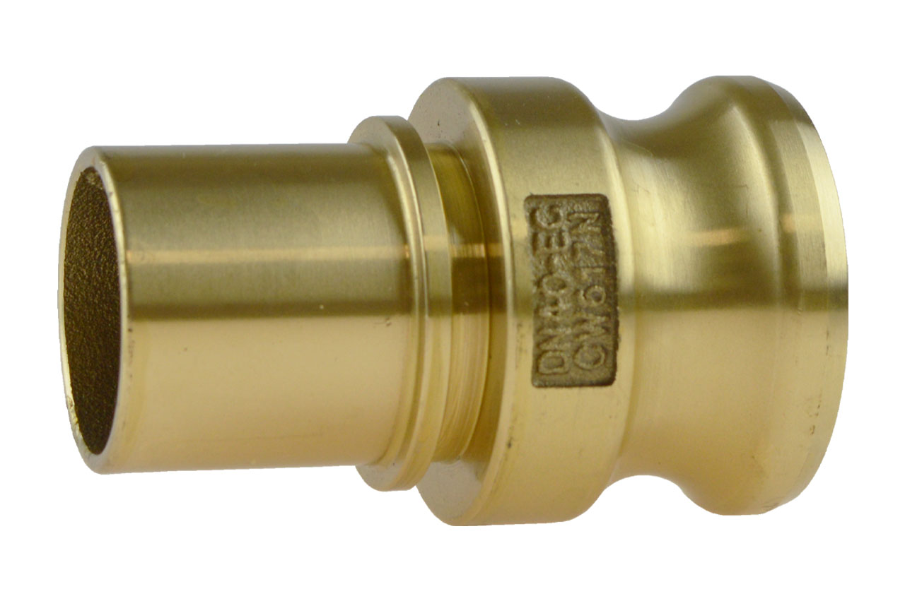 V-Teil Stutzen mit Sicherungsbund Typ E, System Kamlock, Messing