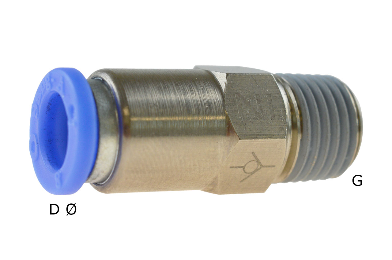 Rückschlagventil mit Außengewinde und Steckanschluss, Standard