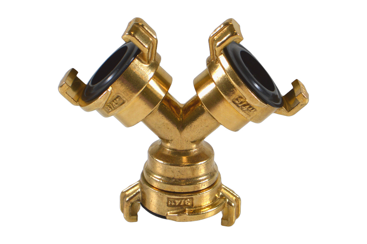 GEKA® Dreiwegestück, Y-Stück, Messing