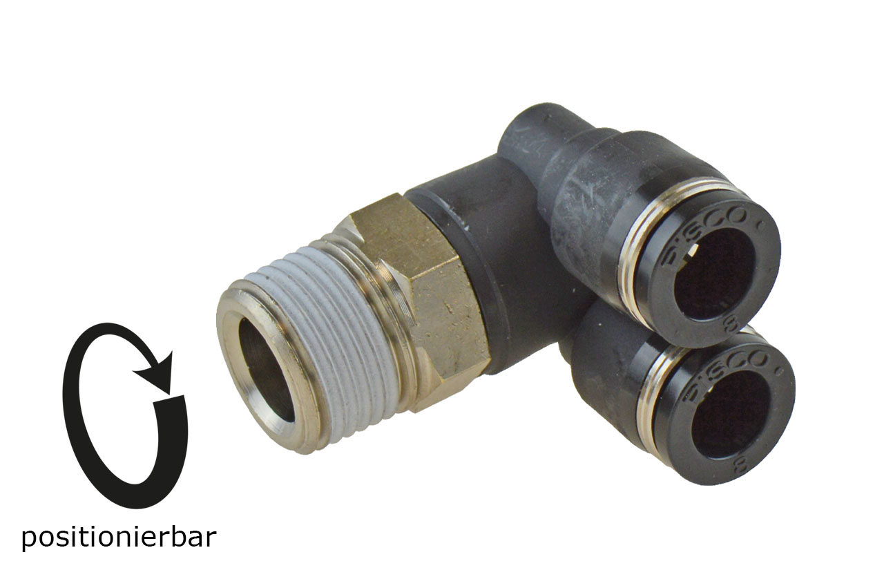 Y-Winkel-Steckverschraubung mit Außengewinde, Standard