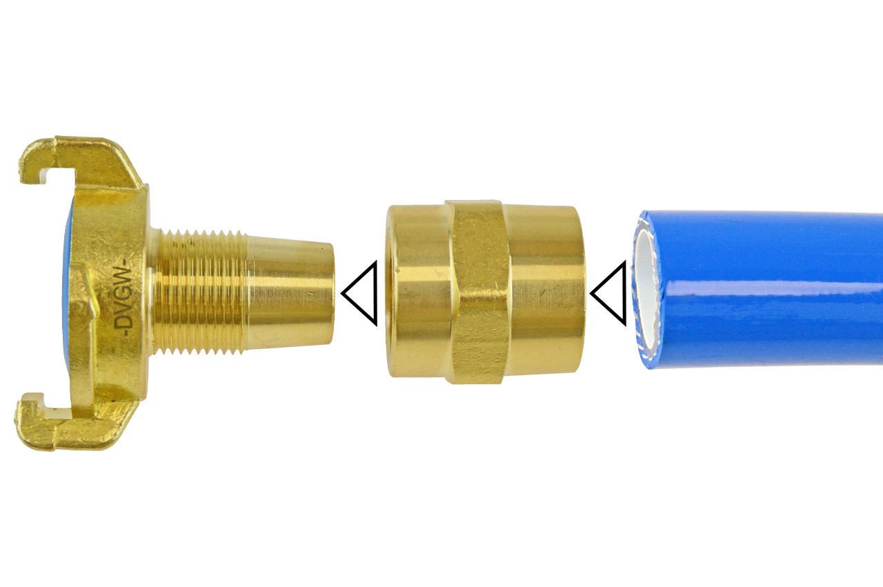 GEKA® plus Schraubkupplung XK, KTW BWGL, Messing