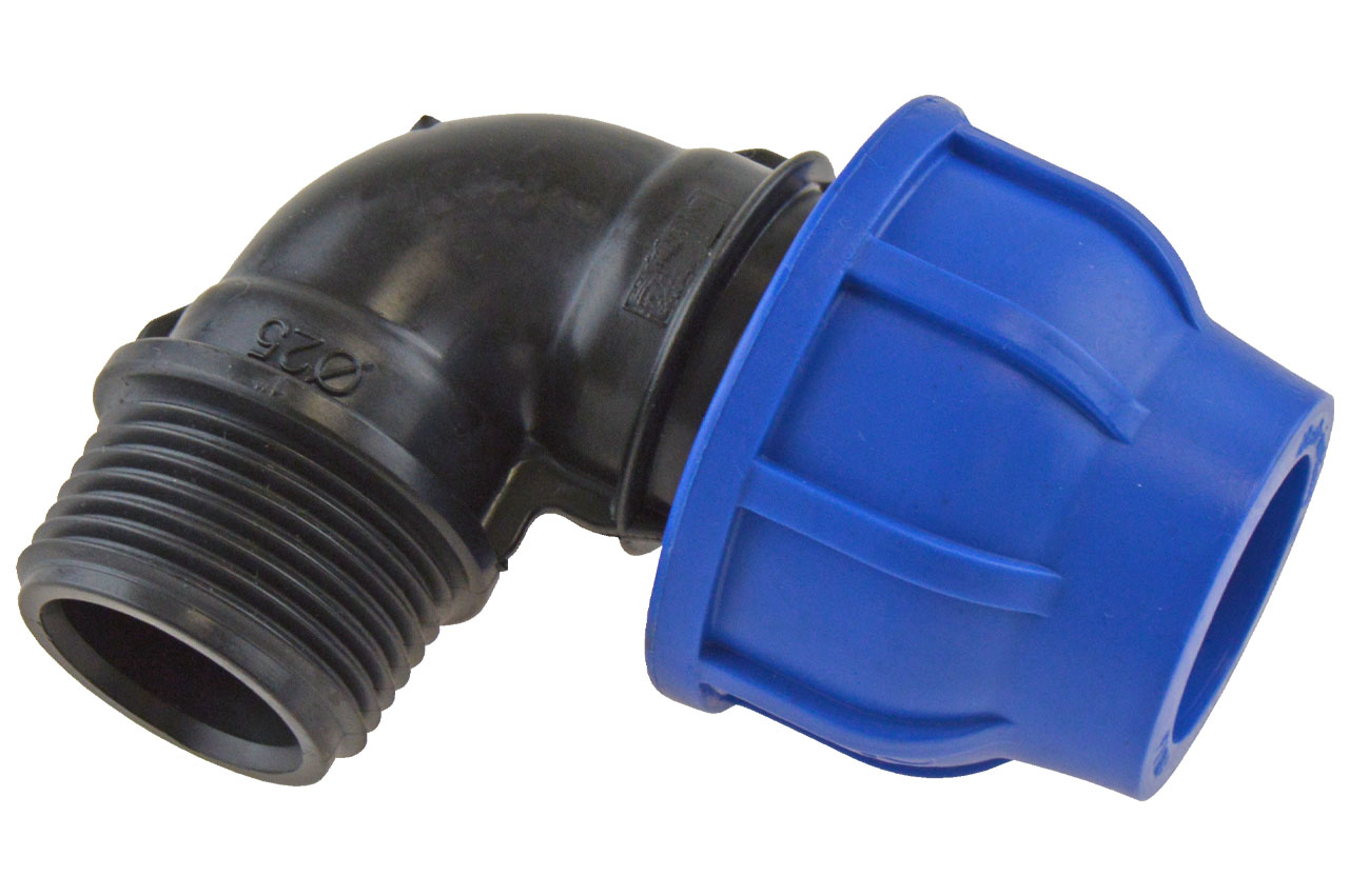 PE Winkel 90° mit Außengewinde, DVGW - Connecto™ + Ultra PE Winkel 90° mit Außengewinde, DVGW - Connecto™ + Ultra