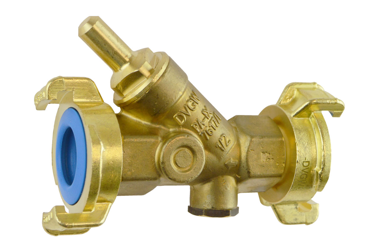 Rückschlagventil mit GEKA® plus Kupplungen, KTW, Messing