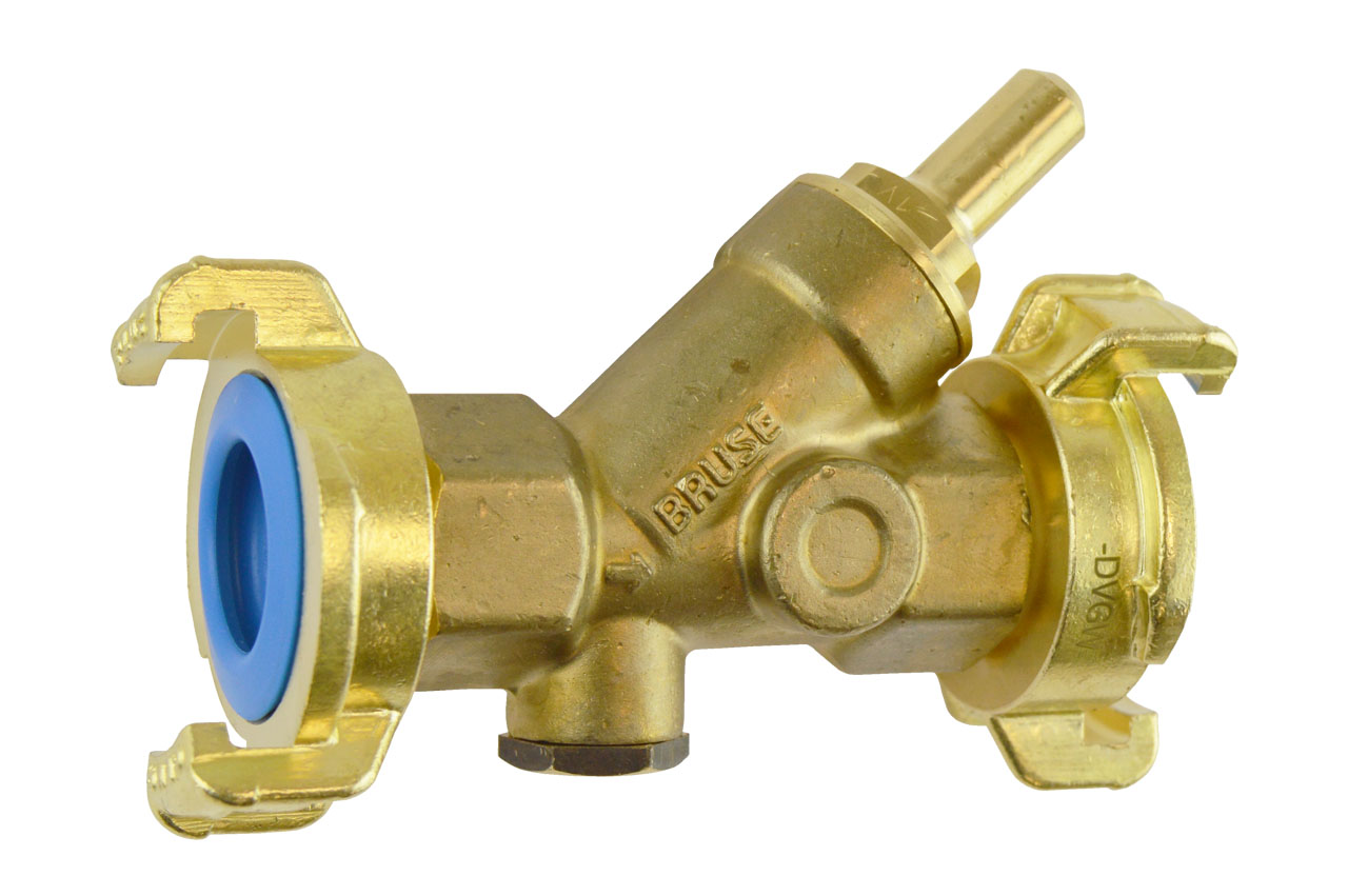 Rückschlagventil mit GEKA® plus Kupplungen, KTW, Messing