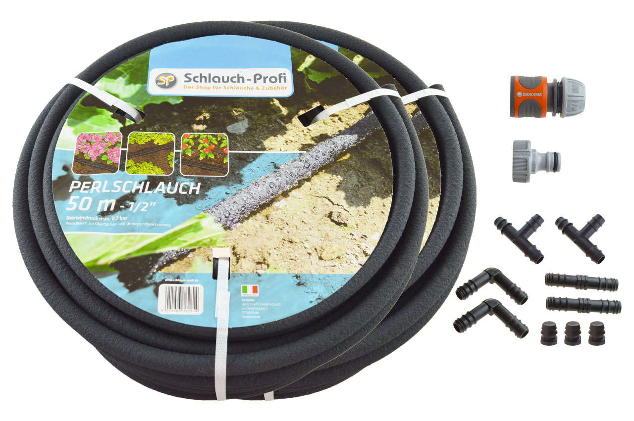 Perlschlauch, Tropfschlauch Komplettsets