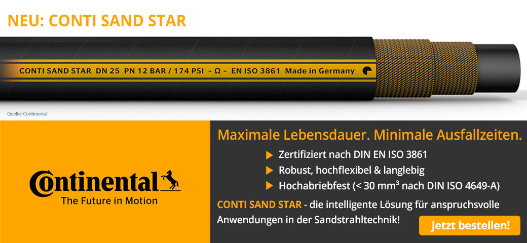 CONTI SAND STAR – die intelligente Lösung für anspruchsvolle Sandstrahlanwendungen!
