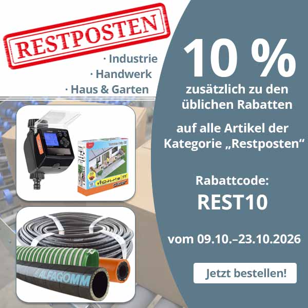 Aktion: 10 % Rabatt auf unsere Restposten!