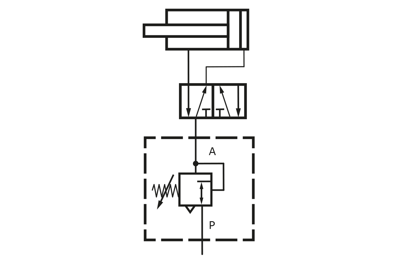 Druckregelventil mit Außengewinde und Manometer, Standard - Grafik Druckregelventil mit Außengewinde und Manometer, Standard - Grafik