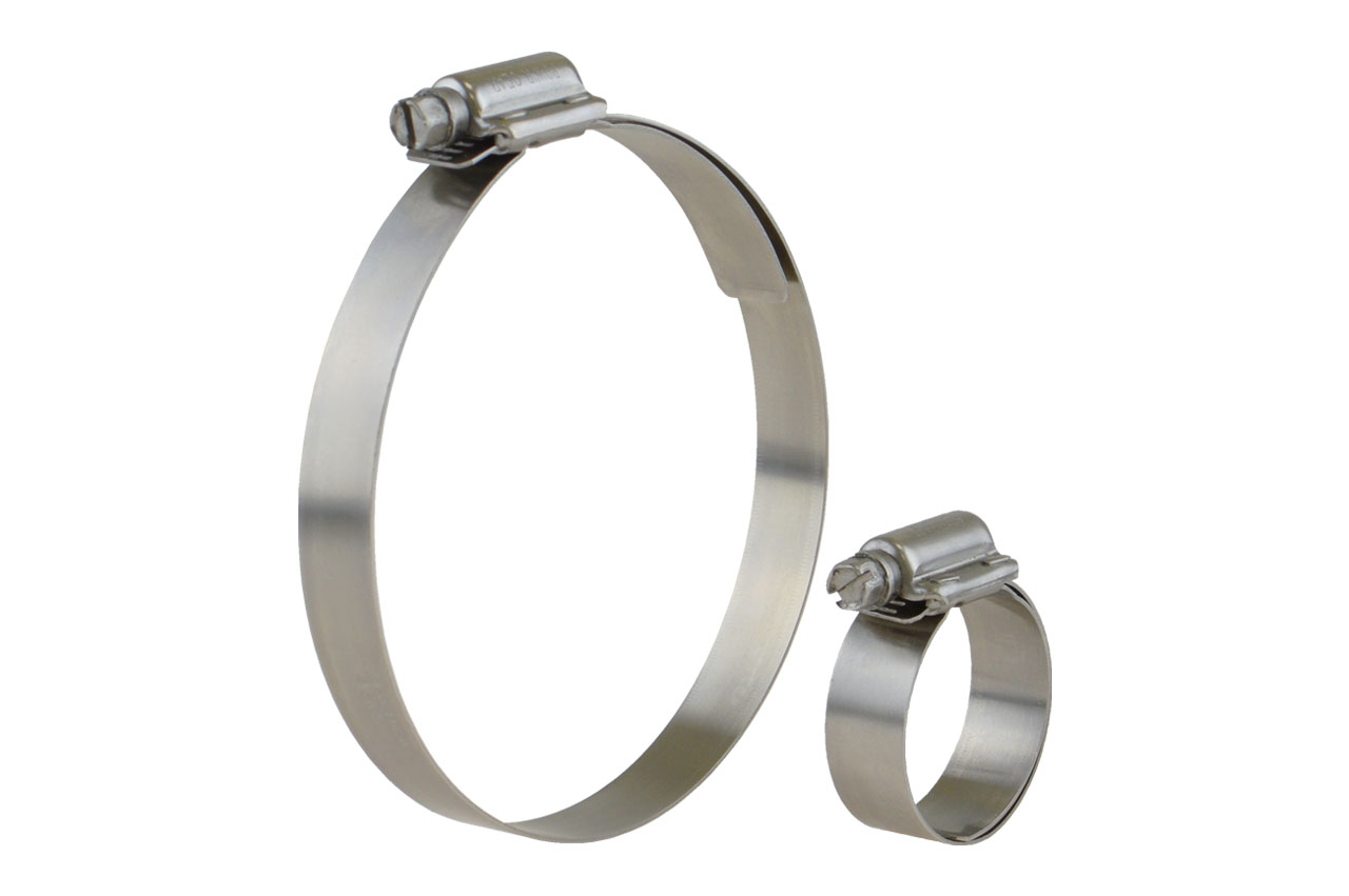 Schlauchschelle perforiert W4 - mit Schutzband, 16 mm Bandbreite