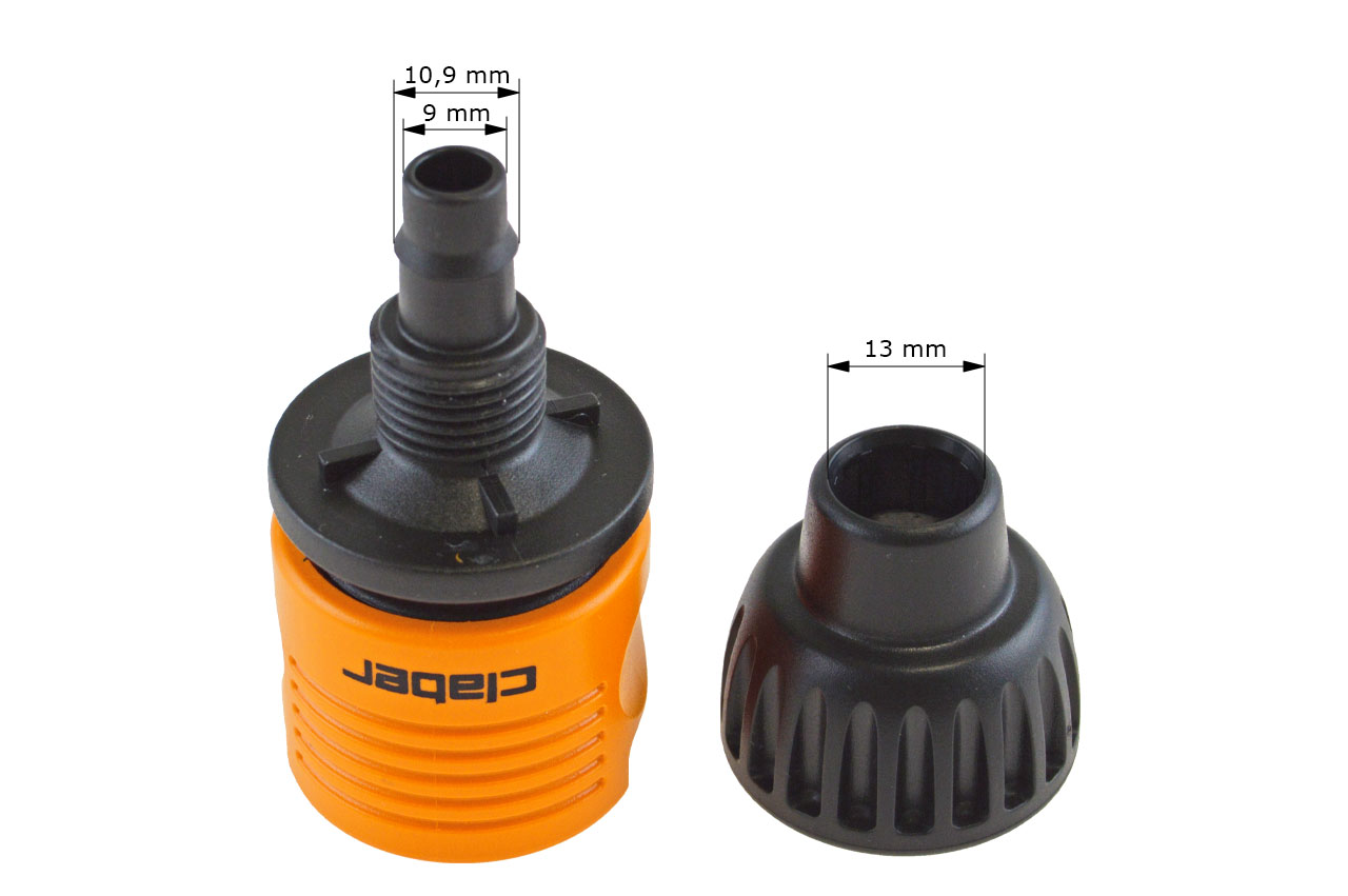 Claber Schlauchstück 9-13 mm für Spiralgartenschlauch