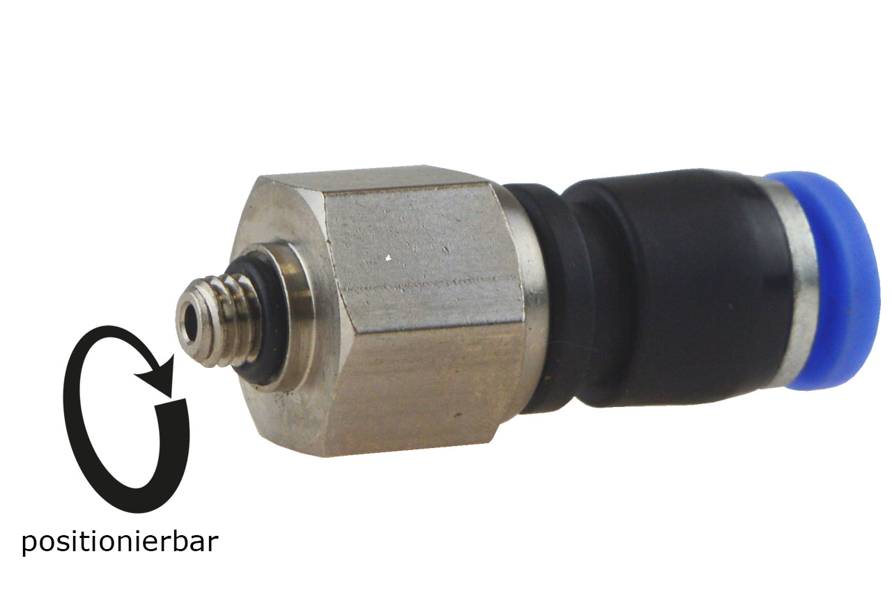 Steckverschraubung mit zylindrischem Außengewinde und Kugellager, Standard