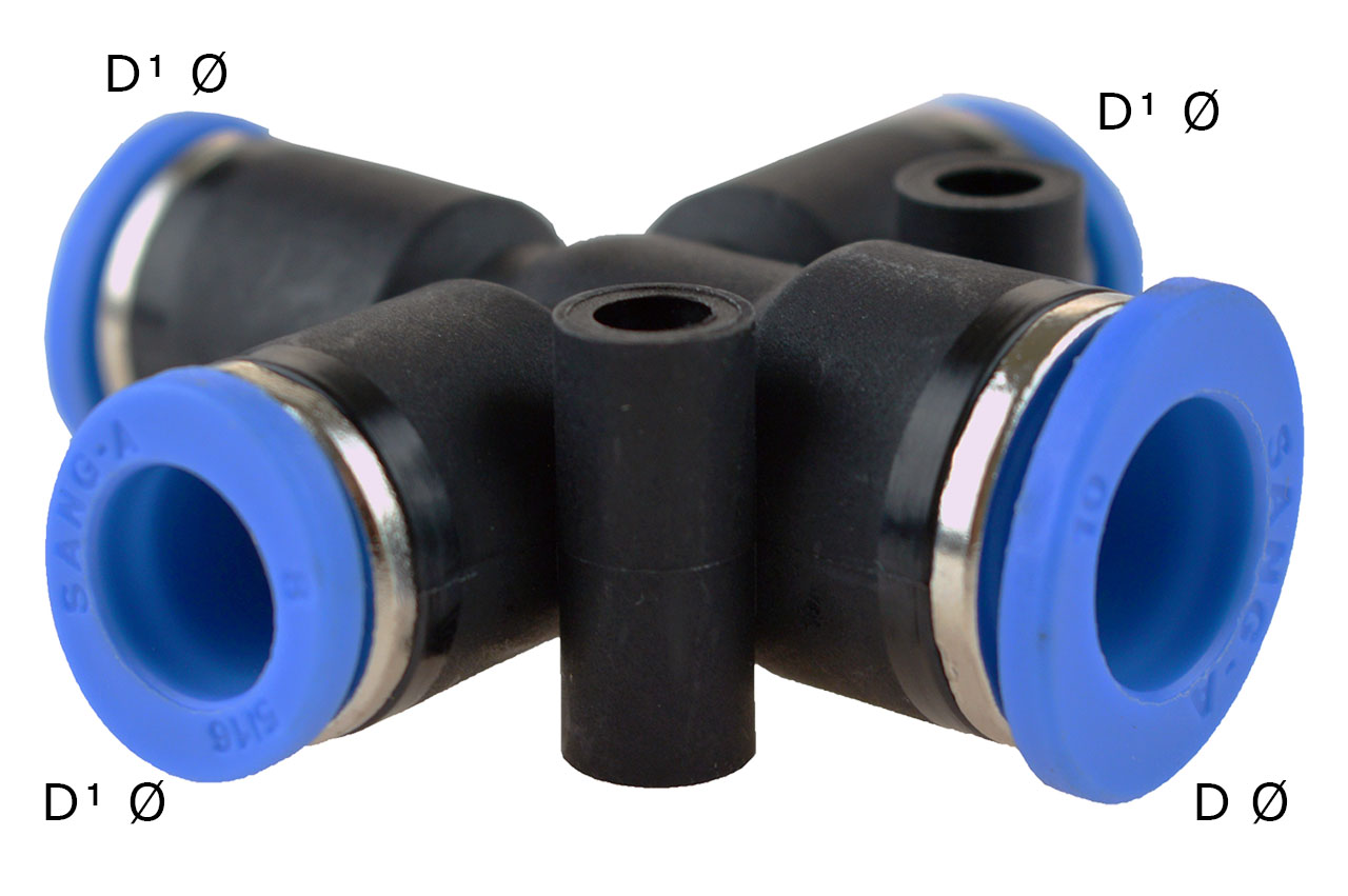 X-Steckverbindung mit 3 reduzierten Abgängen, Standard