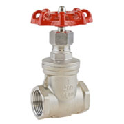 Muffenschieber mit Innengewinde und Handrad, Edelstahl