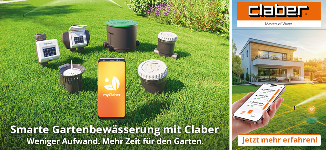 Smarte Gartenbewässerung mit Claber - Weniger Aufwand. Mehr Zeit für den Garten.