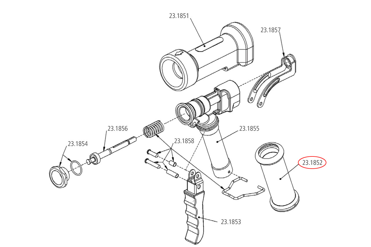 Gummiüberzug Griff für GEKA® Profi Reinigungspistole für Trinkwasser, max. +50°C