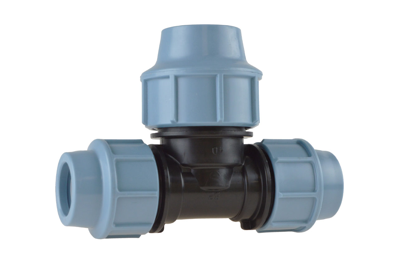 PE T-Stück vergrößert, DVGW